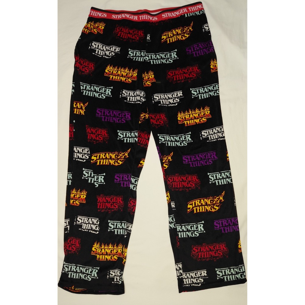 Stranger Things Pattern Women's L Pajama Sleep Pants W/ Pockets Netflix EUC
